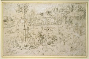 世界の喜び、1496-97年（紙にペンとインク） 作： Albrecht Dürer